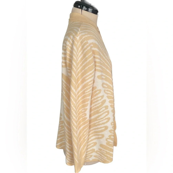LAST CALL Soft Surroundings Cardigan Sweater Medium Orange Zebra Print Draped - Picture 5 of 10